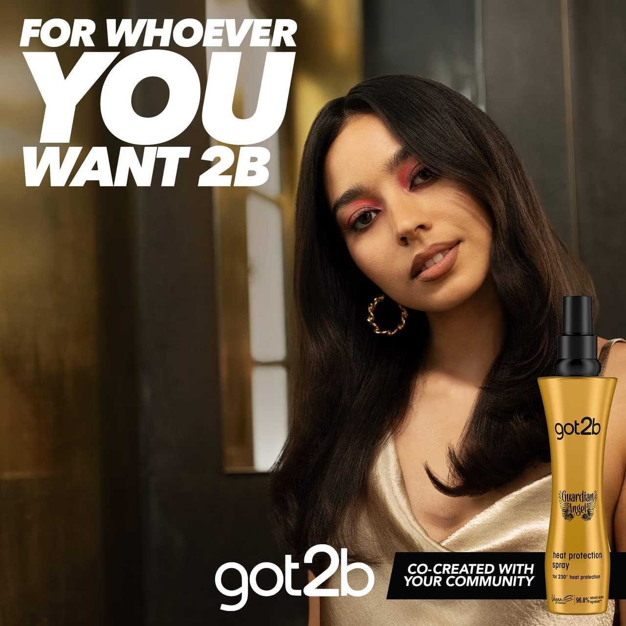 got2b Guardian Angel Heat Protection Spray bottle packaging hair heat protect spray 200ml hair styling routine image