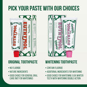 Euthymol Original Fluoride Free Toothpaste 75ml used during a daily oral care routine