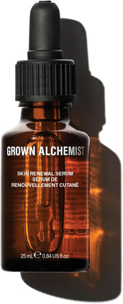 Grown Alchemist Skin Renewal Serum, glass dropper bottle packaging, fragrance not specified, 25ml