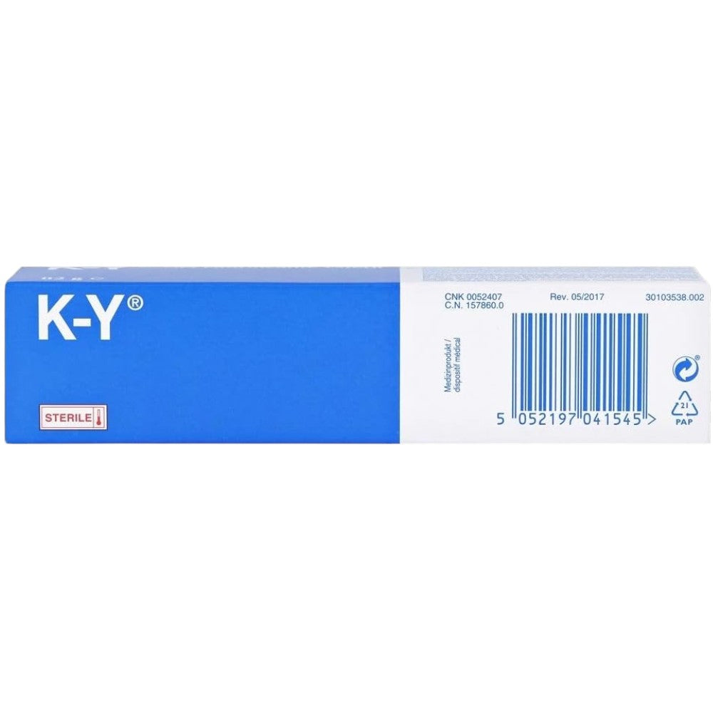 K-Y Jelly Water-Based Sterile Personal Lubricant, tube packaging, no flavour, 82g, barcode