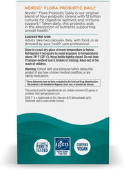 Supplement facts panel and directions for Nordic Naturals Probiotic Daily.
