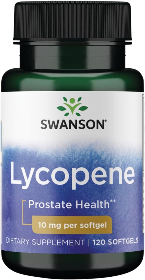 Swanson Lycopene 10mg 120 Softgels dietary supplement bottle front label