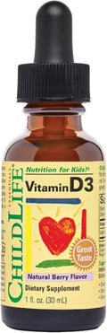 Gotas Líquidas de Vitamina D3 ChildLife Essentials Sabor Berry - 30ml