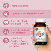 Garden of Life Organics Women's Multivitamin, Whole Food - 60 Tablets