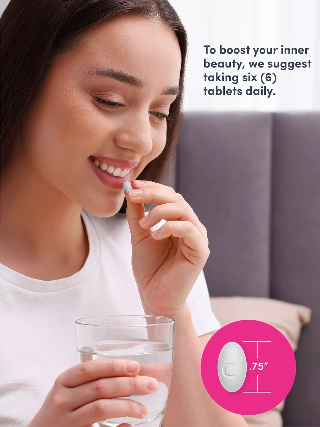 NeoCell Grassfed Collagen Peptides Plus Vitamin C Tablets - 250 Count