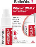 BetterYou Vitamin D3 + K2 Oral Spray, Peppermint - 12ml