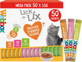 Webbox Lick-e-Lix Golosinas para Gatos Paquete Variado – 50 x 15g Sobres