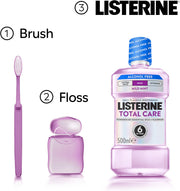 Listerine Total Care Alcohol Free Mild Mint Mouthwash oral rinse bottle 500ml how to use