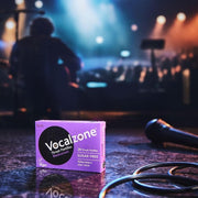 Vocalzone Blackcurrant Sugar Free Pastilles blackcurrant flavour 24 count lifestyle use image