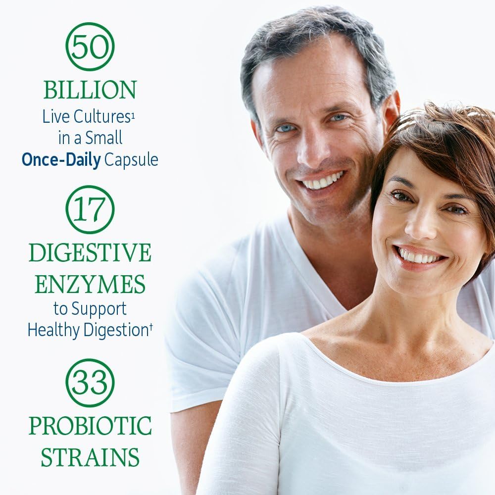Garden of Life Raw Probiotics - 50 Billion CFU, Once Daily, 30 Capsules