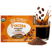 Four Sigmatic Organic Instant Coffee 10 packets front packaging on white background