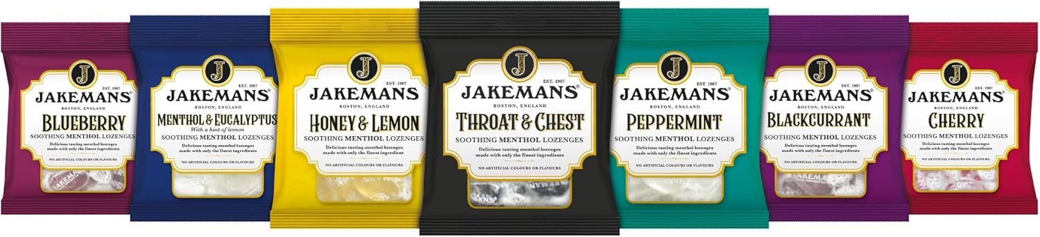 Jakemans Menthol & Eucalyptus Soothing Menthol Lozenges 73g & other variants