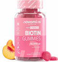 Gomitas de Biotina Novomins 10000mcg Durazno - 60 unidades