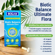 Bioglan Biotic Balance Probiotic, 20 Billion Cultures - 30 Capsules