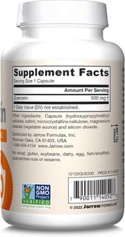 Jarrow Formulas Quercetin 500mg 200 Veggie Capsules barcode