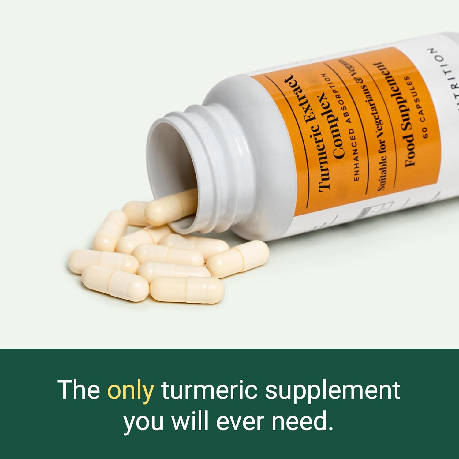 Hey Nutrition Turmeric Extract Complex with Vitamin C - 60 Capsules