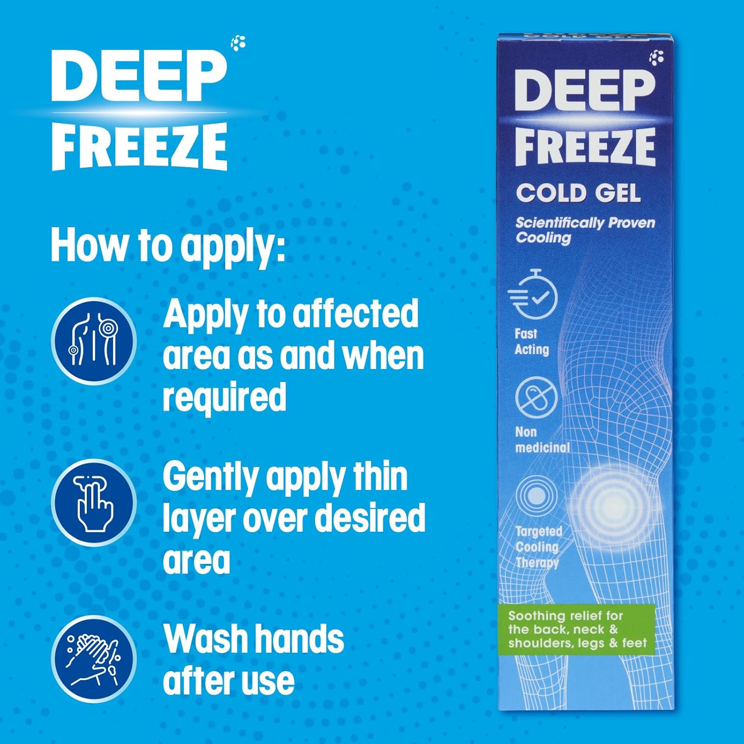Deep Freeze Cooling Gel for Muscle & Joint Comfort - 35g Fast-Absorbing application