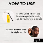 got2b Glued 4 Brows and Edges 2 in 1 Styling Gel 16ml application instructions and styling guide