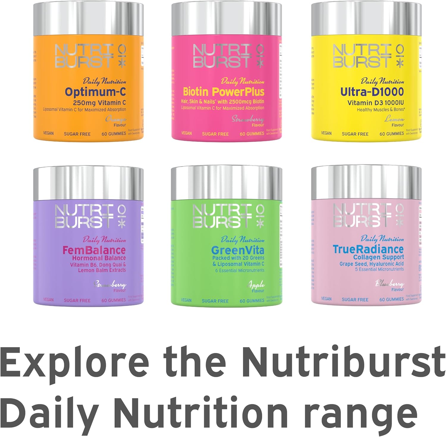 Nutriburst TotalCarePlus Multivitamin Gummies with Vitamins & Zinc variants