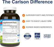 Supplement facts & ingredients image: Carlson Magnesium 400 mg supplement facts softgels bottle 250 count