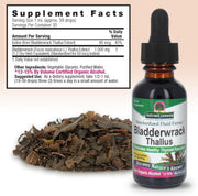 Nature’s Answer Bladderwrack liquid extract supplement facts 30ml bottle