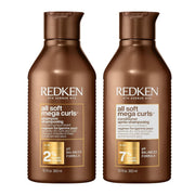 Redken All Soft Mega Curls Shampoo and Conditioner Bundle bottles 300ml and 300ml curly hair care set