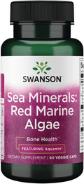Swanson Minerales Marinos Algas Rojas Marinas Cápsulas – 60 Cápsulas Vegetales