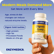 Enzymedica Digest Gold ATPro Enzyme Capsules 90 Count
