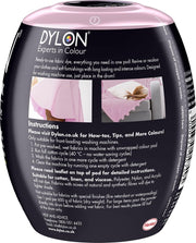 Dylon All-in-1 Fabric Dye Pod Peony Pink 350g ingredient information panel