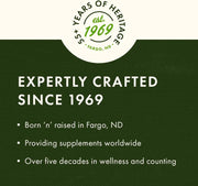 Swanson Full Spectrum Goji Berry 500mg 60 Capsules expertly crafted since 1969 brand heritage infographic