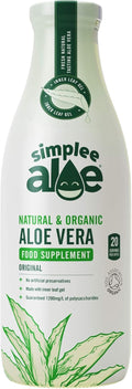 Simplee Aloe Jugo Natural y Orgánico de Aloe Vera Original - 1L