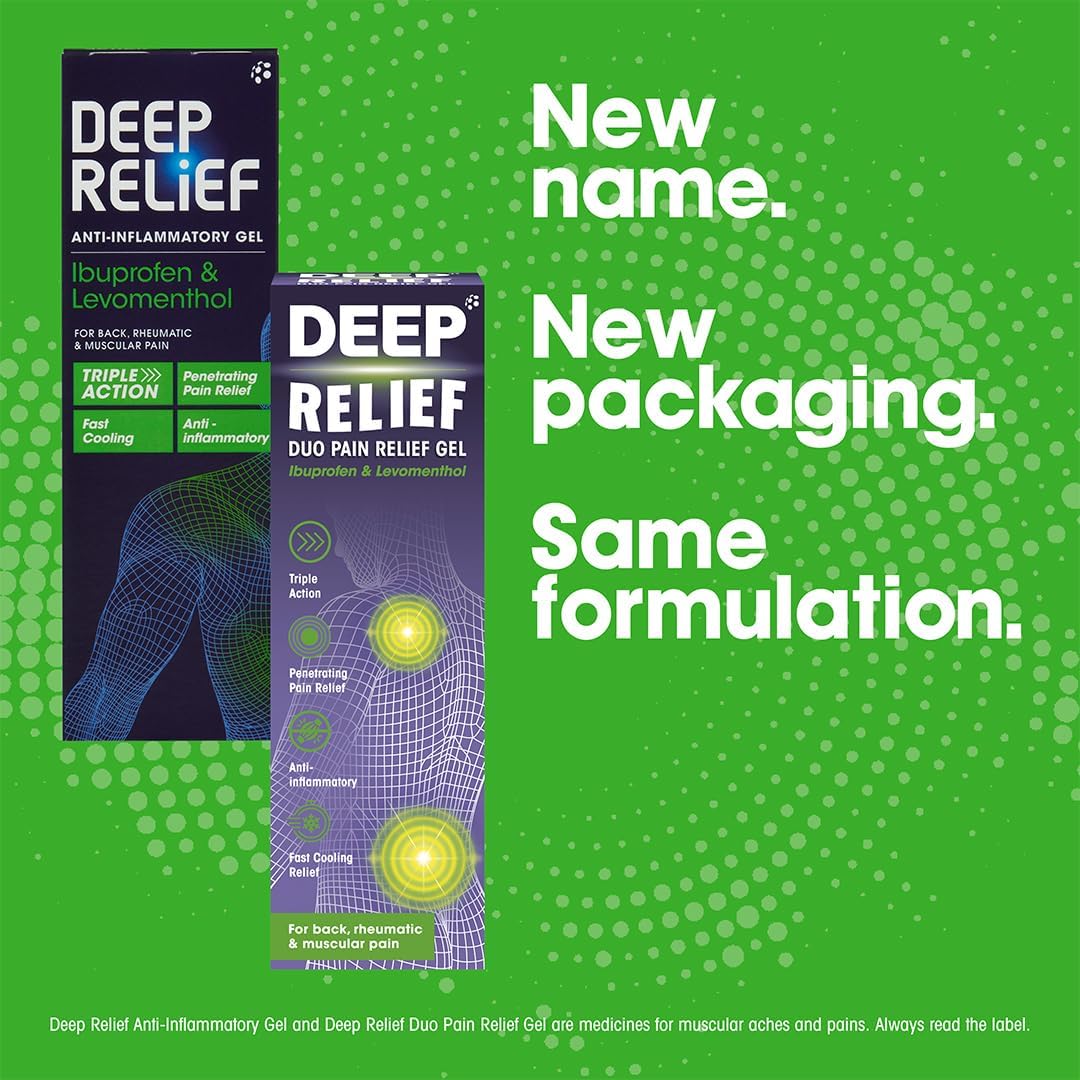 Deep Relief Duo Pain Relief Gel 30g new name, new packaging