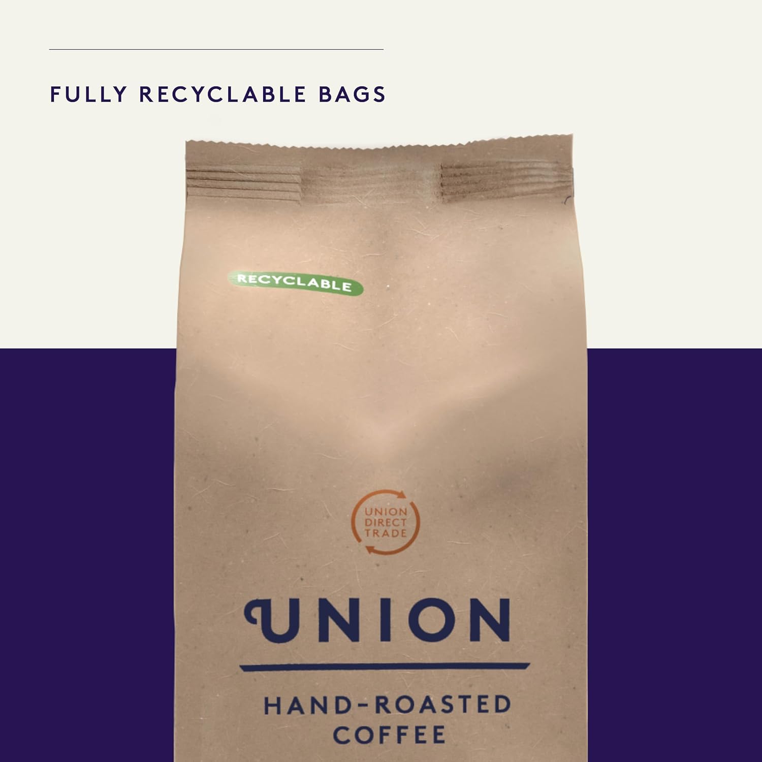 Union Maraba Rwanda Whole Bean Coffee recyclable bag, 200g.