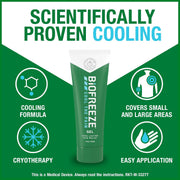 Biofreeze Cooling Gel 118ml ingredients and product information