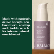 Ingredients: Balmonds Super 7 Serum 30ml ingredients niacinamide borage rosehip sea buckthorn extracts