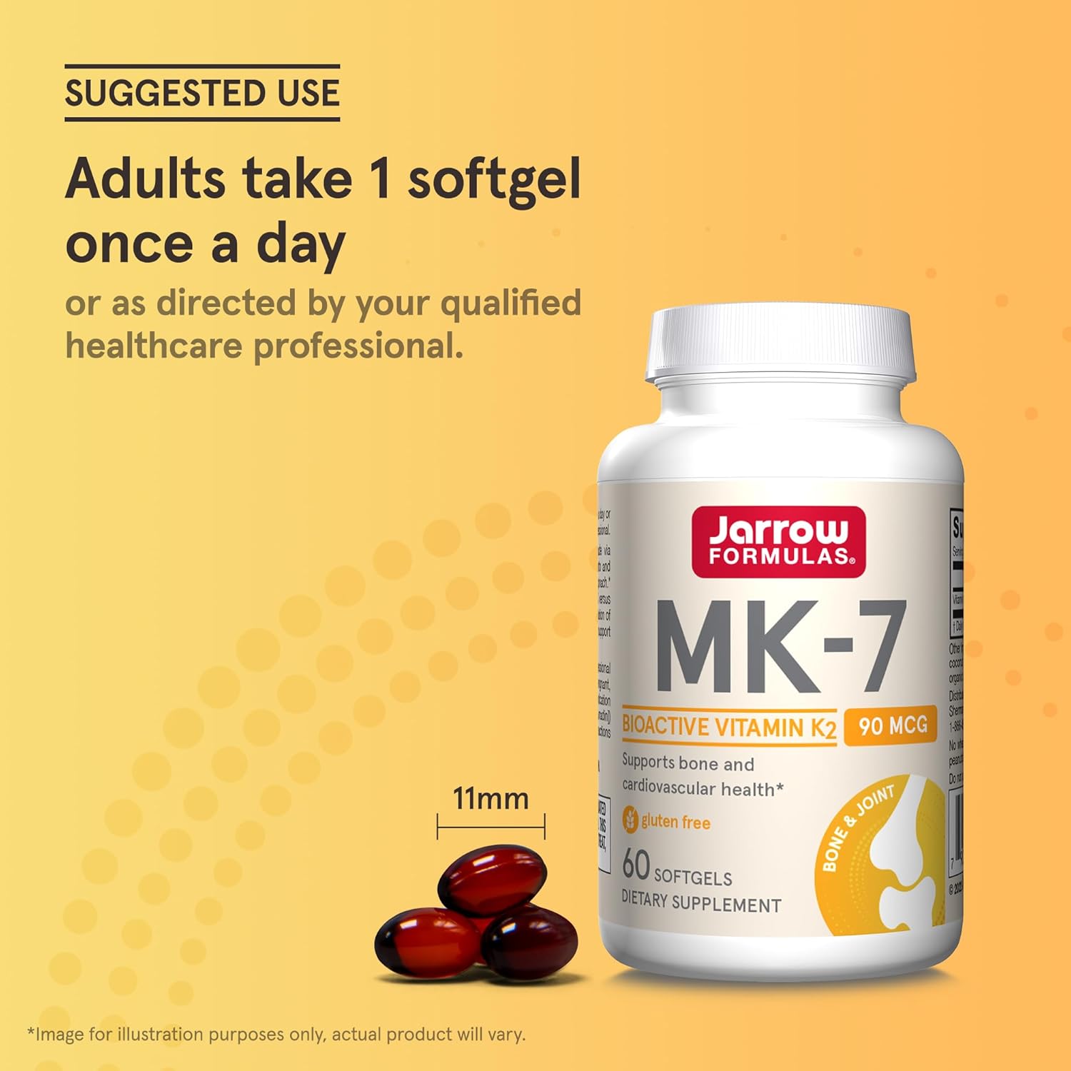 How to Use Image: Jarrow Formulas Vitamin K2 MK-7 90mcg softgels usage instructions