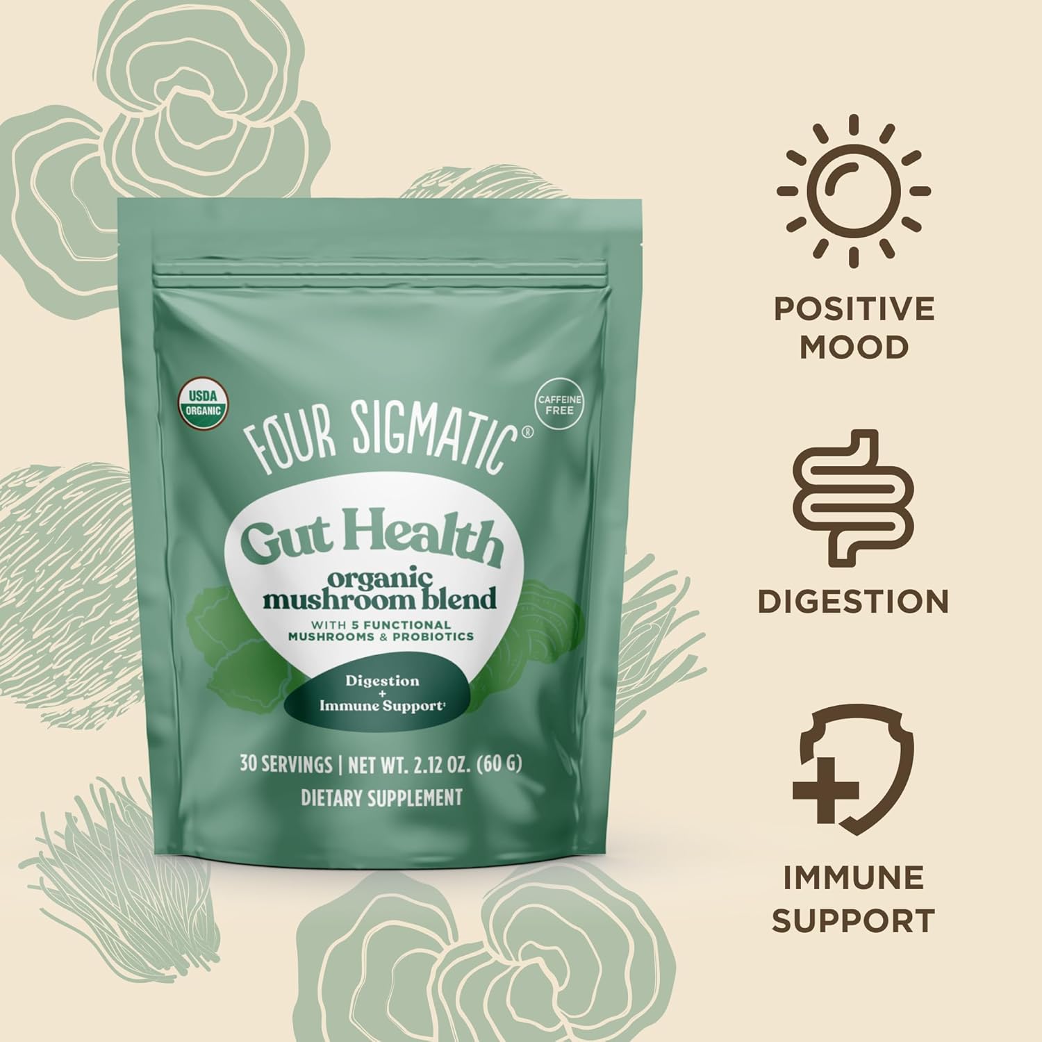 Four Sigmatic Organic Mushroom Blend Powder - 60g
