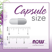 Capsules size from the NOW Hair Skin Nails bottle.