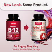 Jarrow Formulas Methyl B-12 5000mcg Chewable Tablets new look