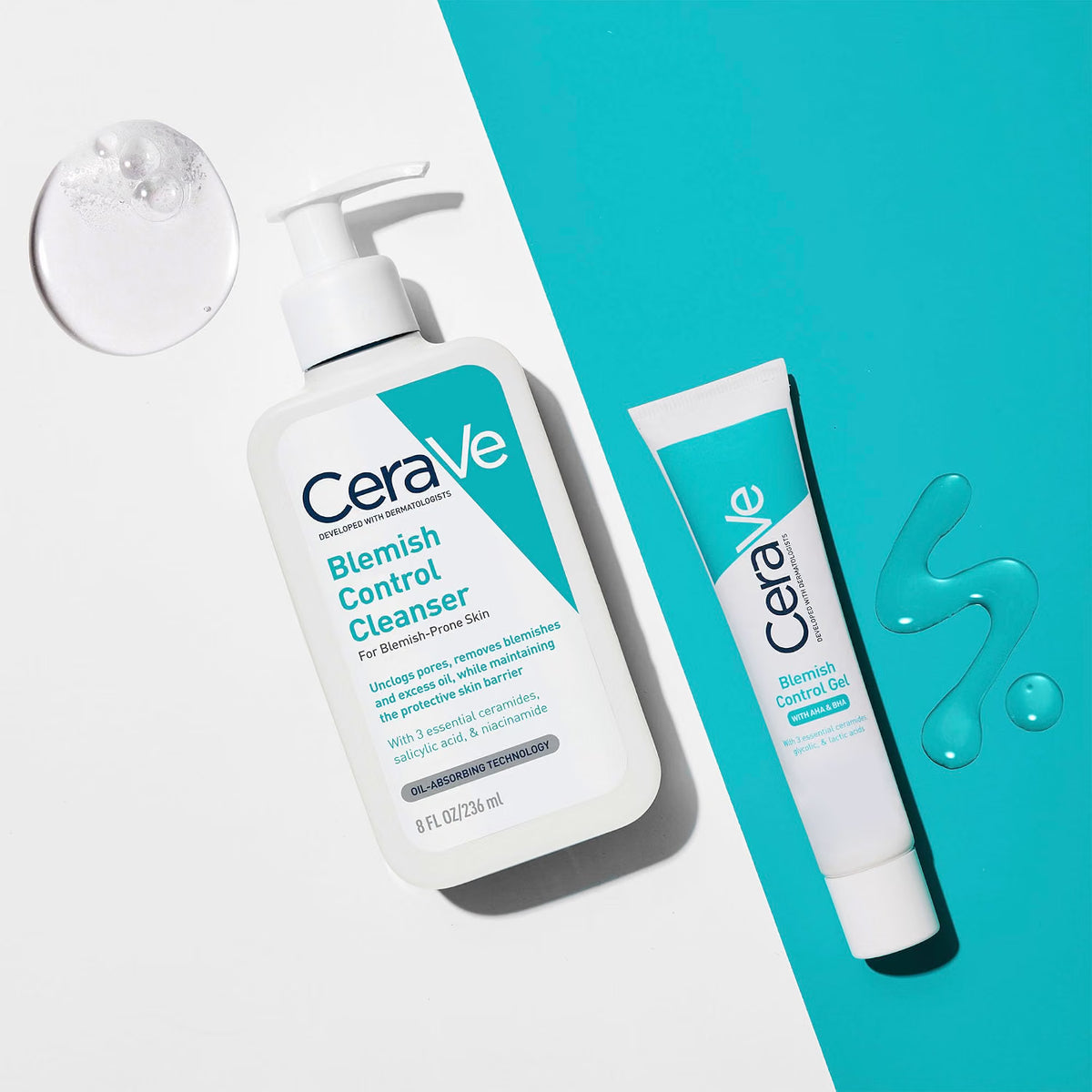 CeraVe Blemish Control Gel AHA BHA facial skincare tube 40ml skincare use