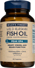 Wiley’s Finest Peak EPA Aceite de Pescado Salvaje de Alaska - 60 Cápsulas