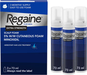 Regaine For Men Extra Strength Scalp Foam 5% Minoxidil triple pack 3 x 73ml