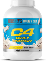 Front Image: Cellucor C4 whey protein cookies and cream 1.61kg tub