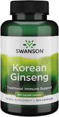 Swanson Korean Ginseng Supplement 250 mg - 300 Capsules