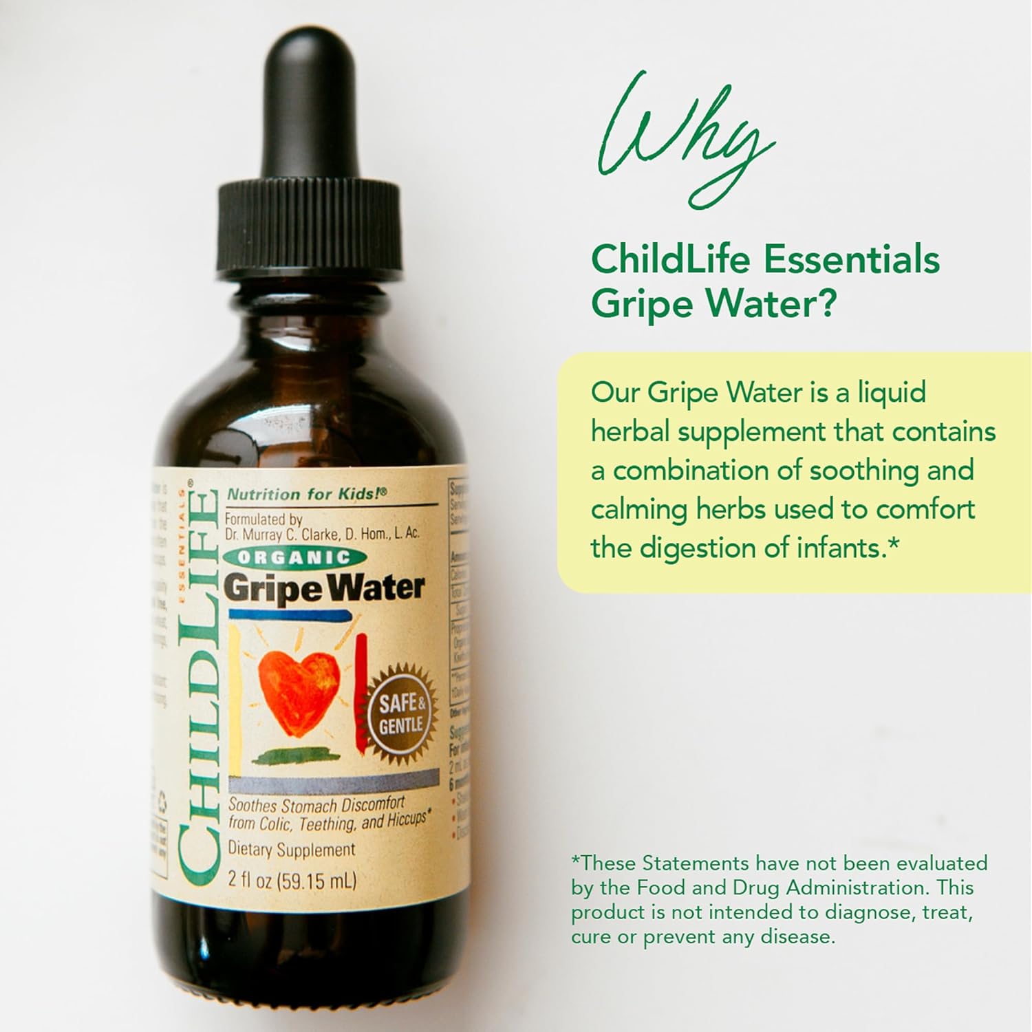 ChildLife Essentials Organic Gripe Water infant liquid supplement 59ml
