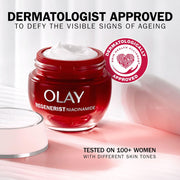 Olay Regenerist Niacinamide Night Cream facial moisturiser jar 50ml skincare use