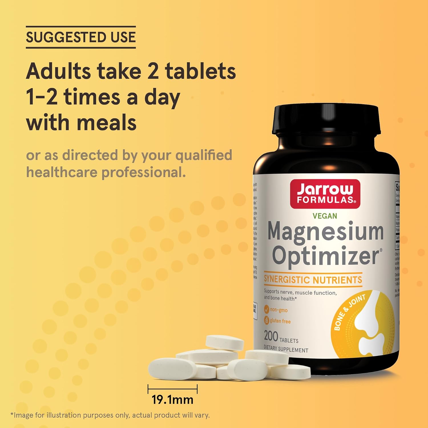 How to Use Image: Jarrow Formulas Magnesium Optimizer tablets usage instructions 200 count