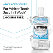 Listerine Advanced White Milder Taste Mouthwash zero alcohol oral rinse bottle 500ml oral care use
