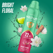 Mitchum Women's Ultimate 72H Bright Floral Antiperspirant aerosol spray can 250ml personal care use