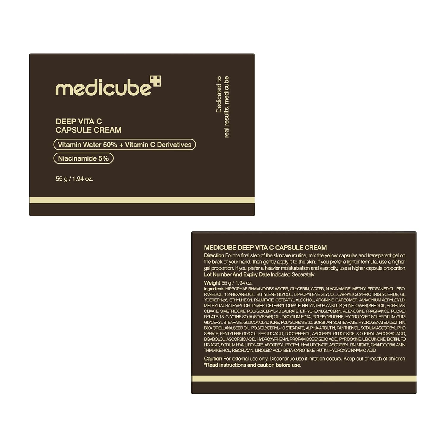 Medicube Deep Vita C Capsule Cream box packaging vitamin C face cream 55g front product image